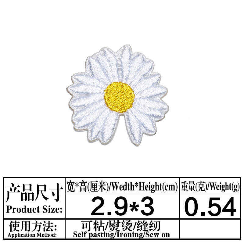 Wholesale Self Adhesive Embroidered Patches Heart Butterfly Floral Motifs For Clothing DIY Craft Supply