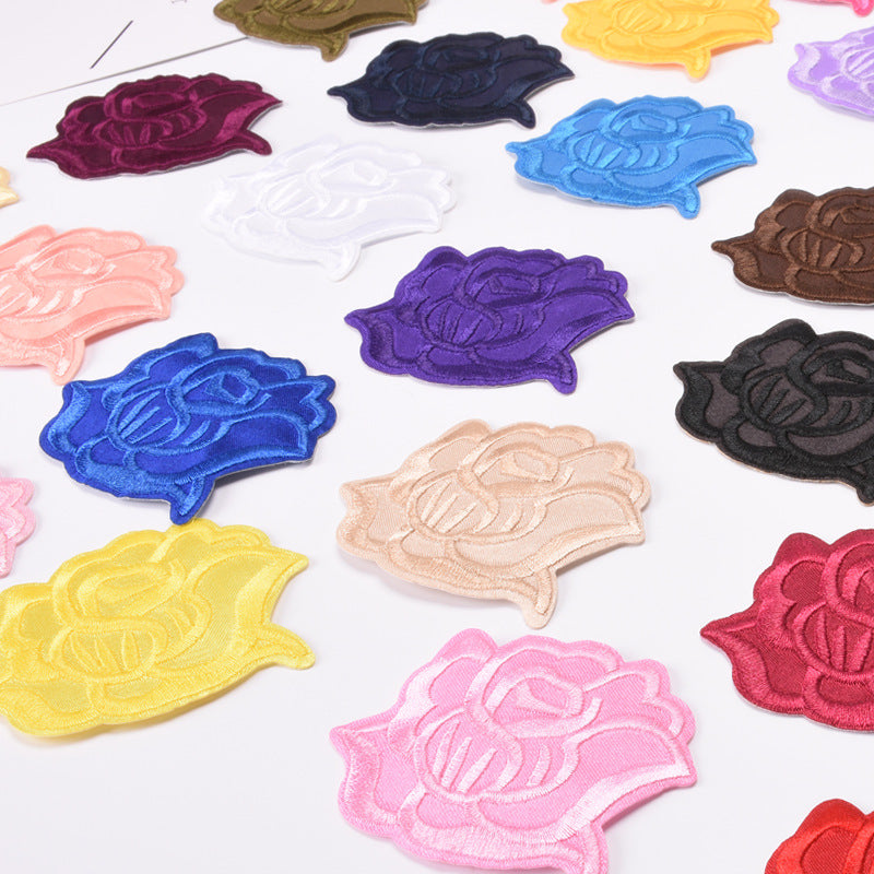 Wholesale Embroidered Satin Medium Patch et Decorative Accent Gift For Boutique Resale