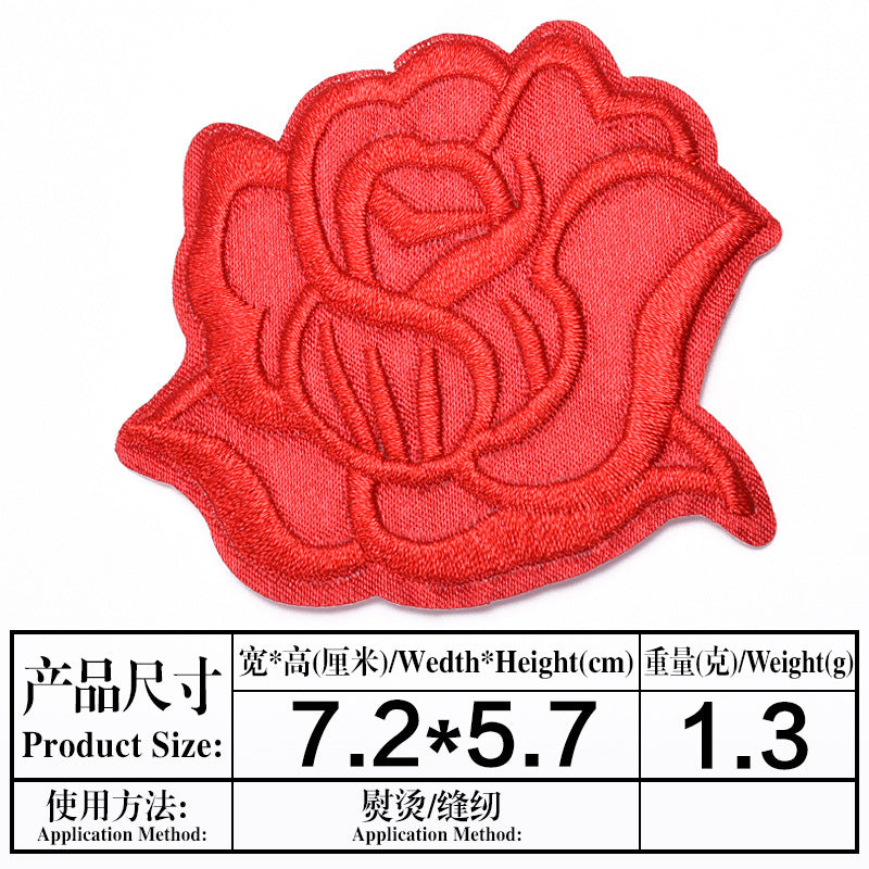Wholesale Embroidered Satin Medium Patch et Decorative Accent Gift For Boutique Resale