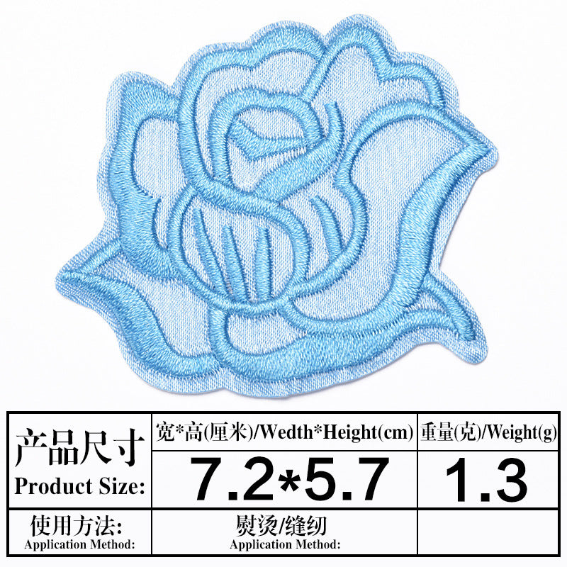 Wholesale Embroidered Satin Medium Patch et Decorative Accent Gift For Boutique Resale