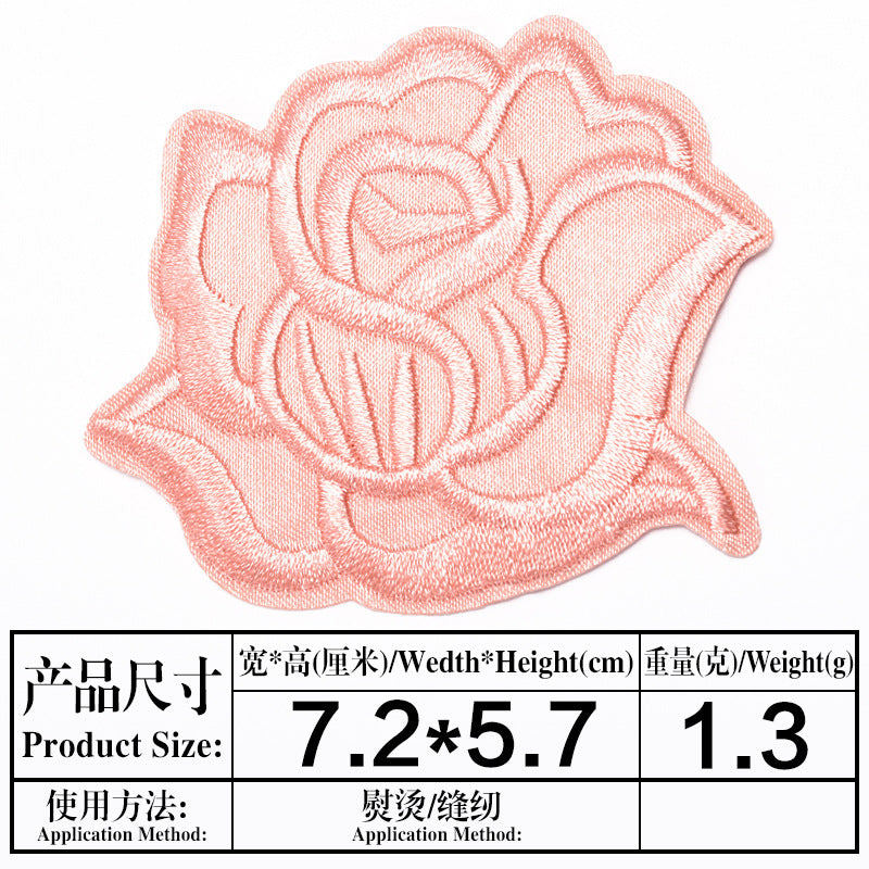 Wholesale Embroidered Satin Medium Patch et Decorative Accent Gift For Boutique Resale
