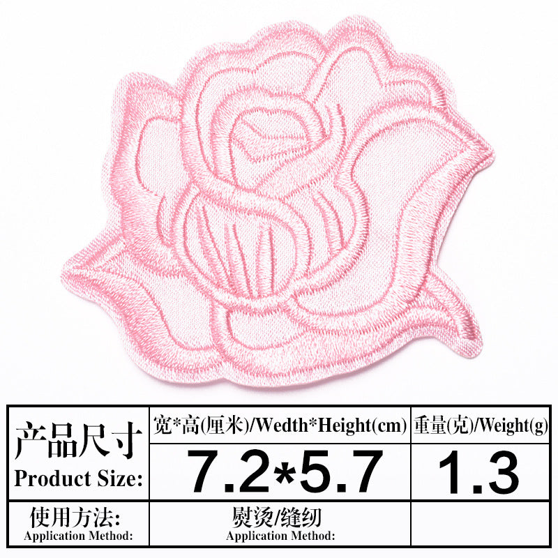 Wholesale Embroidered Satin Medium Patch et Decorative Accent Gift For Boutique Resale