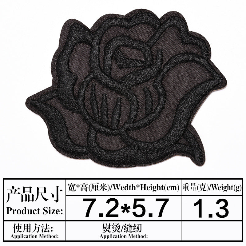 Wholesale Embroidered Satin Medium Patch et Decorative Accent Gift For Boutique Resale