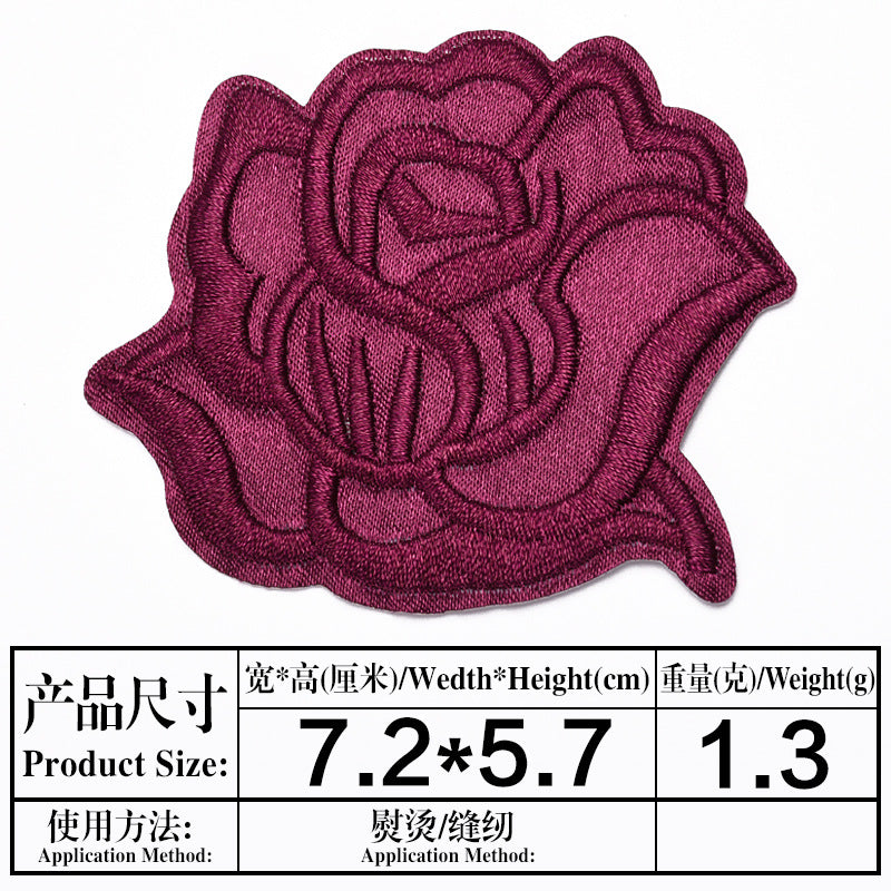 Wholesale Embroidered Satin Medium Patch et Decorative Accent Gift For Boutique Resale