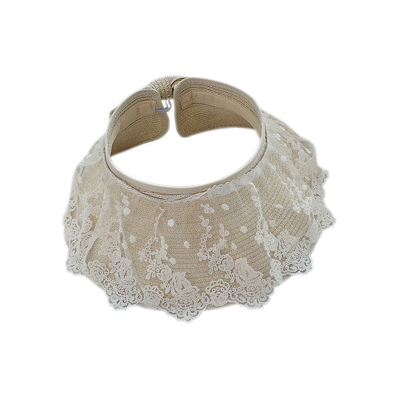 Sol de encaje de verano al por mayor sombrero de paja vacío