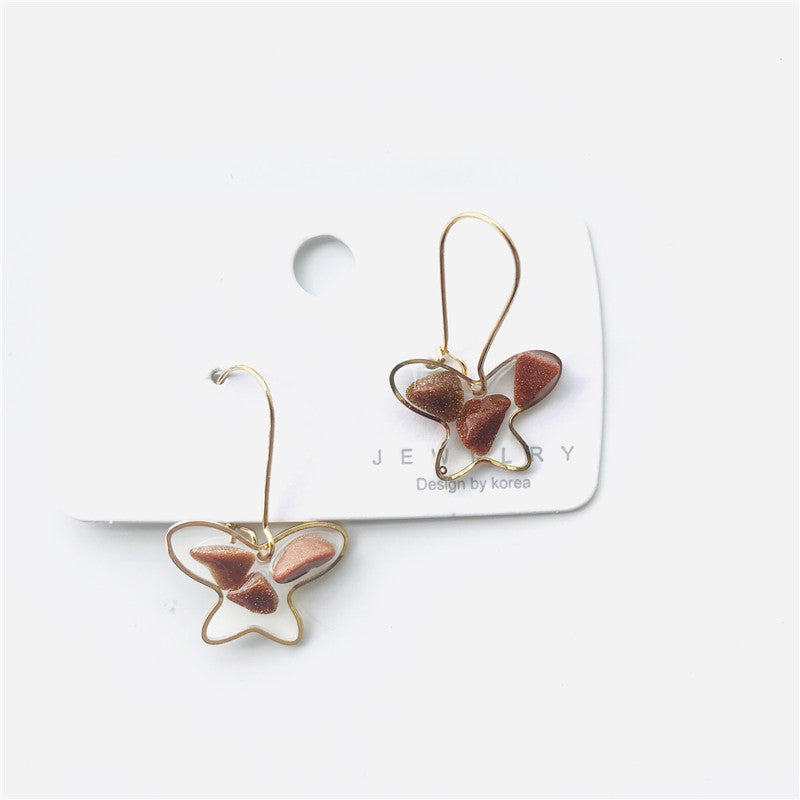 Wholesale 6pcs Citrine Turquoise Tourmaline Various Natural Stone Geometric Earrings