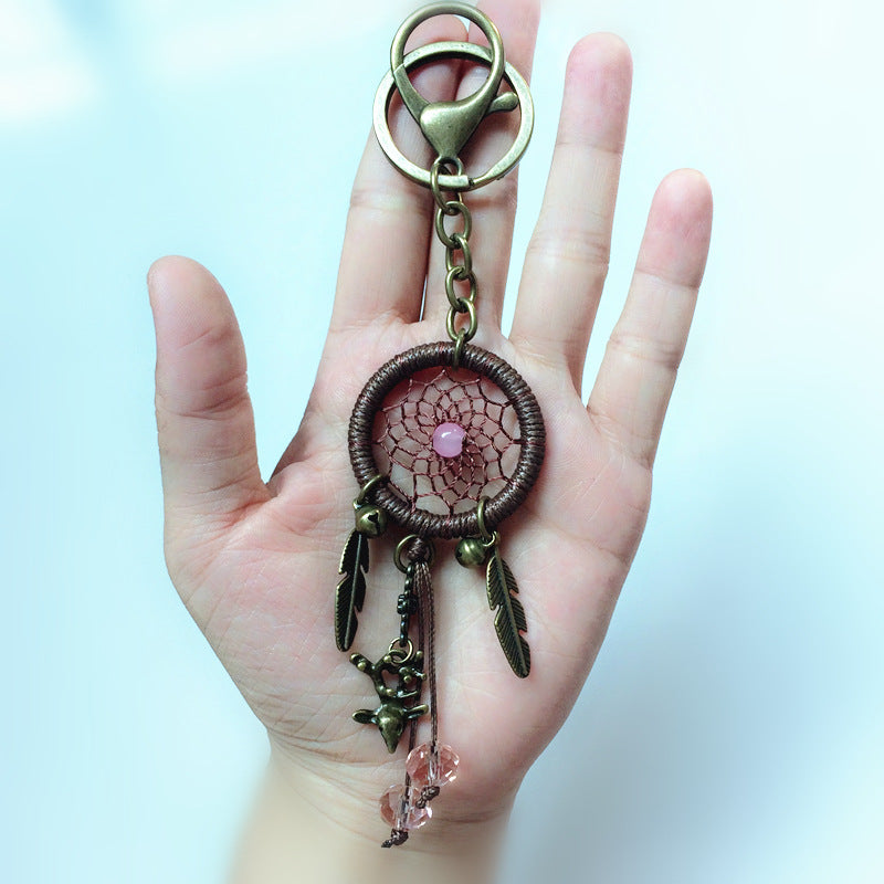 Wholesale Dreamcatcher Feather and Other Mixed Materials Keychains