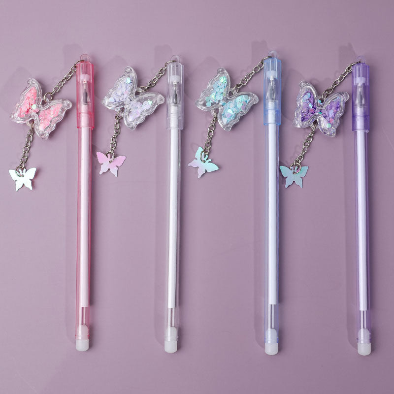 Wholesale Plastic Butterfly Pendant Gel Pen