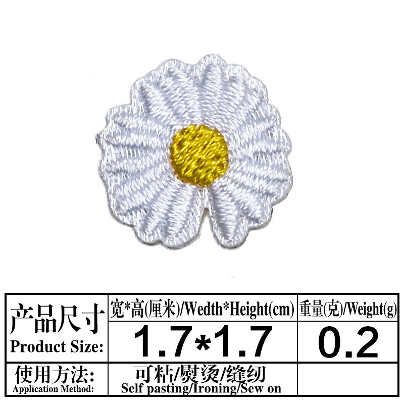 Wholesale Self Adhesive Embroidered Patches Heart Butterfly Floral Motifs For Clothing DIY Craft Supply