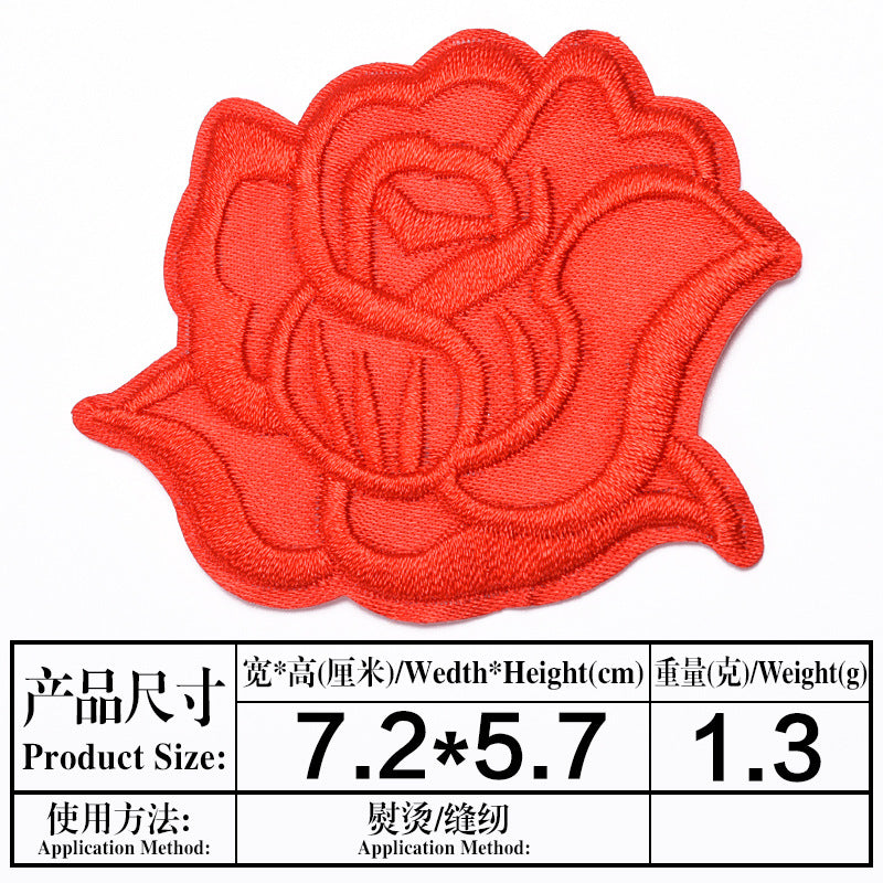 Wholesale Embroidered Satin Medium Patch et Decorative Accent Gift For Boutique Resale