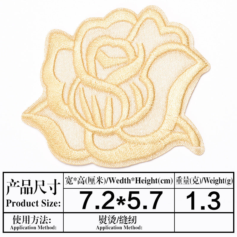 Wholesale Embroidered Satin Medium Patch et Decorative Accent Gift For Boutique Resale