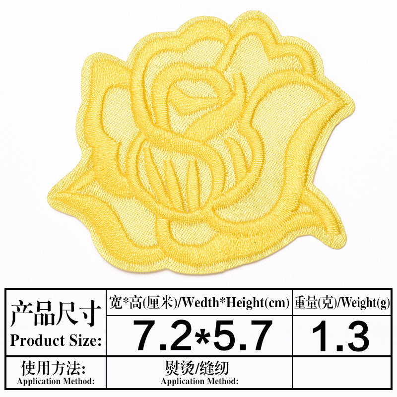 Wholesale Embroidered Satin Medium Patch et Decorative Accent Gift For Boutique Resale