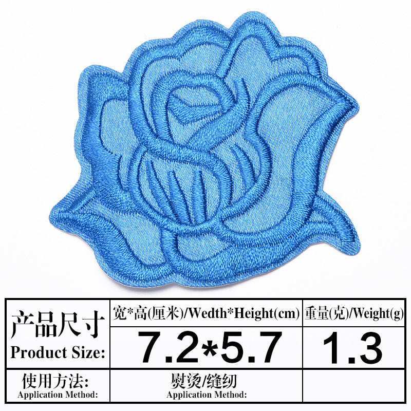 Wholesale Embroidered Satin Medium Patch et Decorative Accent Gift For Boutique Resale