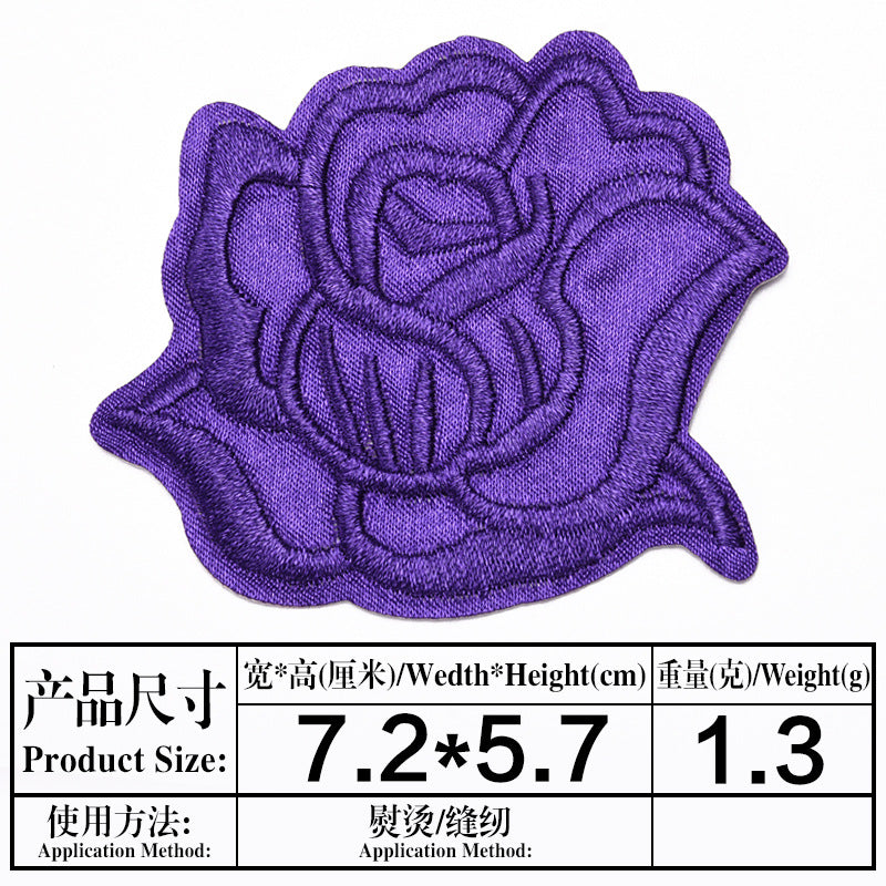 Wholesale Embroidered Satin Medium Patch et Decorative Accent Gift For Boutique Resale