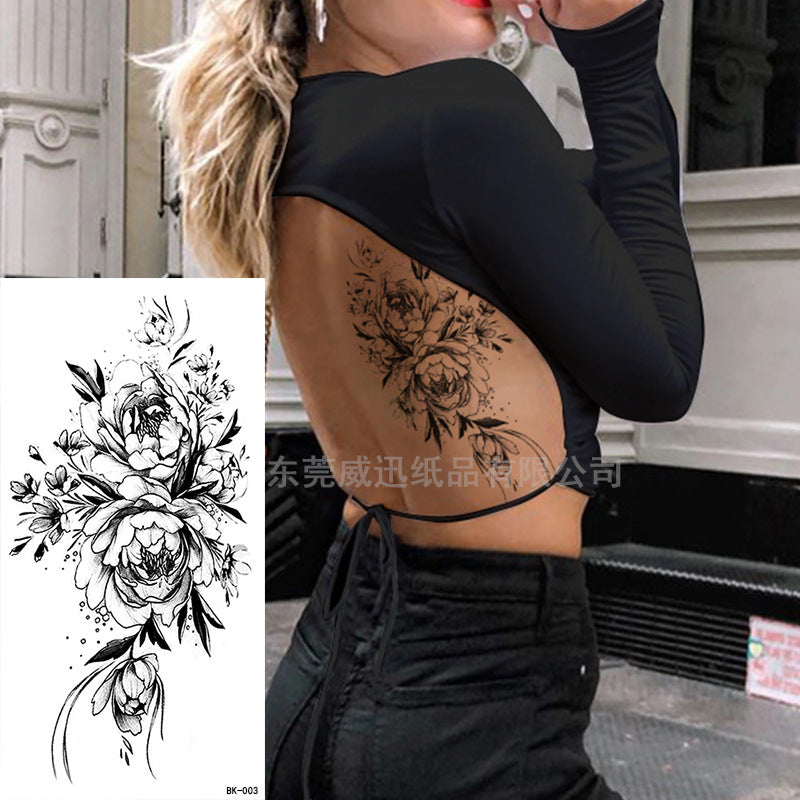 Wholesale Sketch Flower Tattoo Stickers
