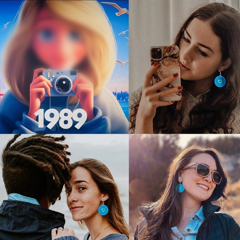 Wholesale Niche Creative Design Acrylic 1989 Vinyl Record Earrings