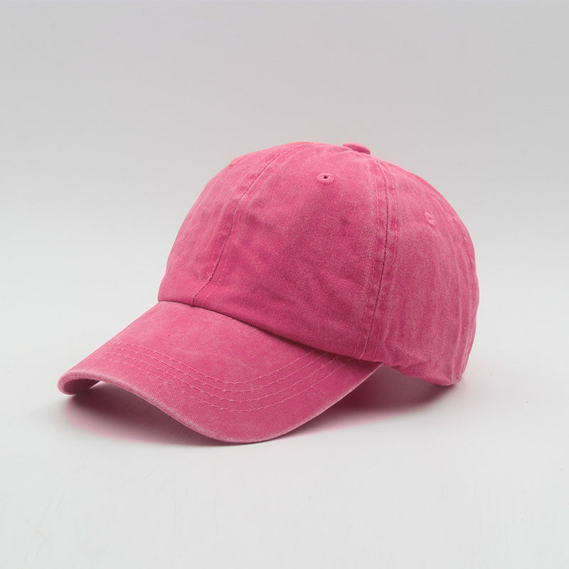 Wholesale spring and autumn hat summer outdoor solid color cap washed baseball cap old cowboy sun hat