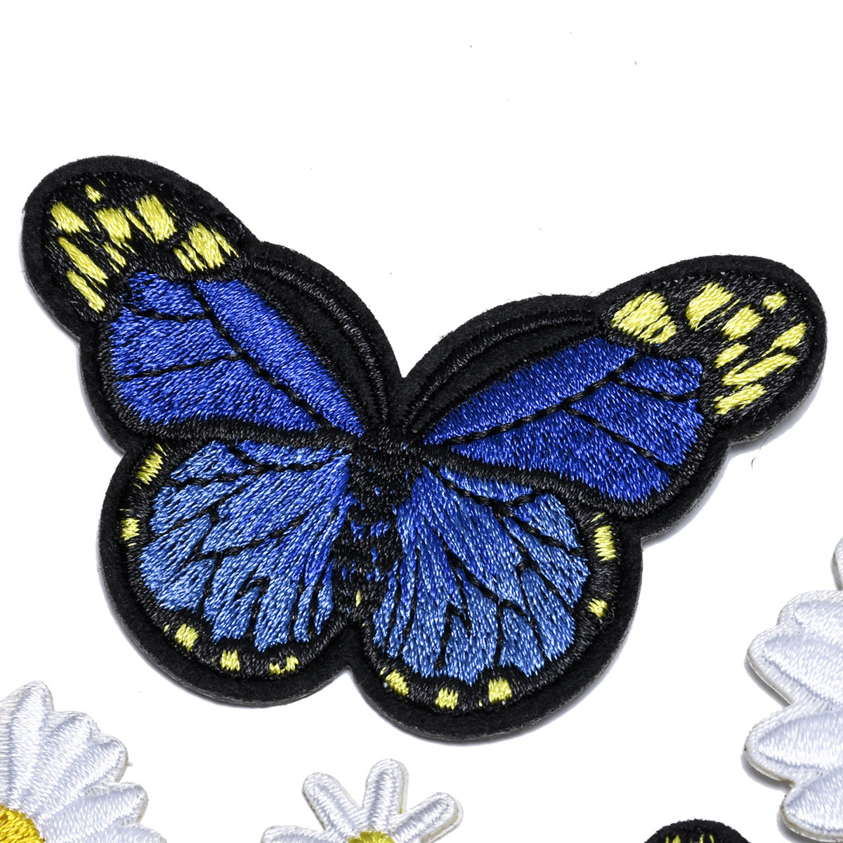Wholesale Self Adhesive Embroidered Patches Heart Butterfly Floral Motifs For Clothing DIY Craft Supply