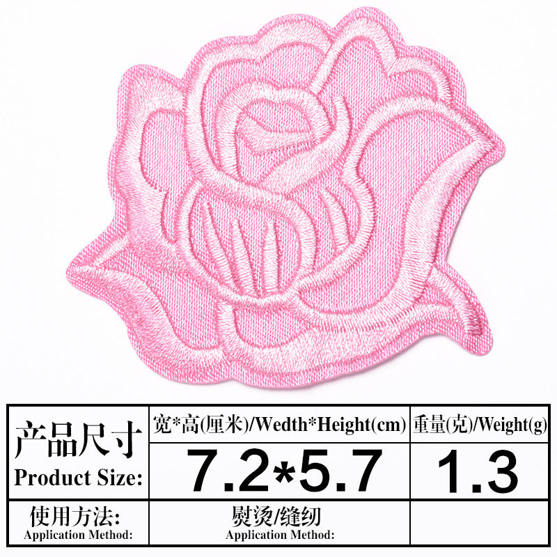 Wholesale Embroidered Satin Medium Patch et Decorative Accent Gift For Boutique Resale