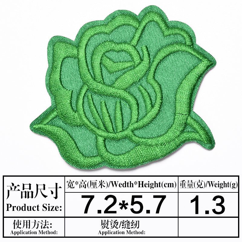 Wholesale Embroidered Satin Medium Patch et Decorative Accent Gift For Boutique Resale