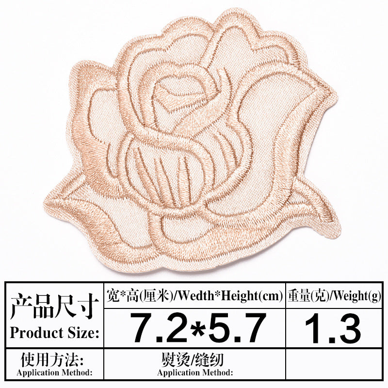Wholesale Embroidered Satin Medium Patch et Decorative Accent Gift For Boutique Resale