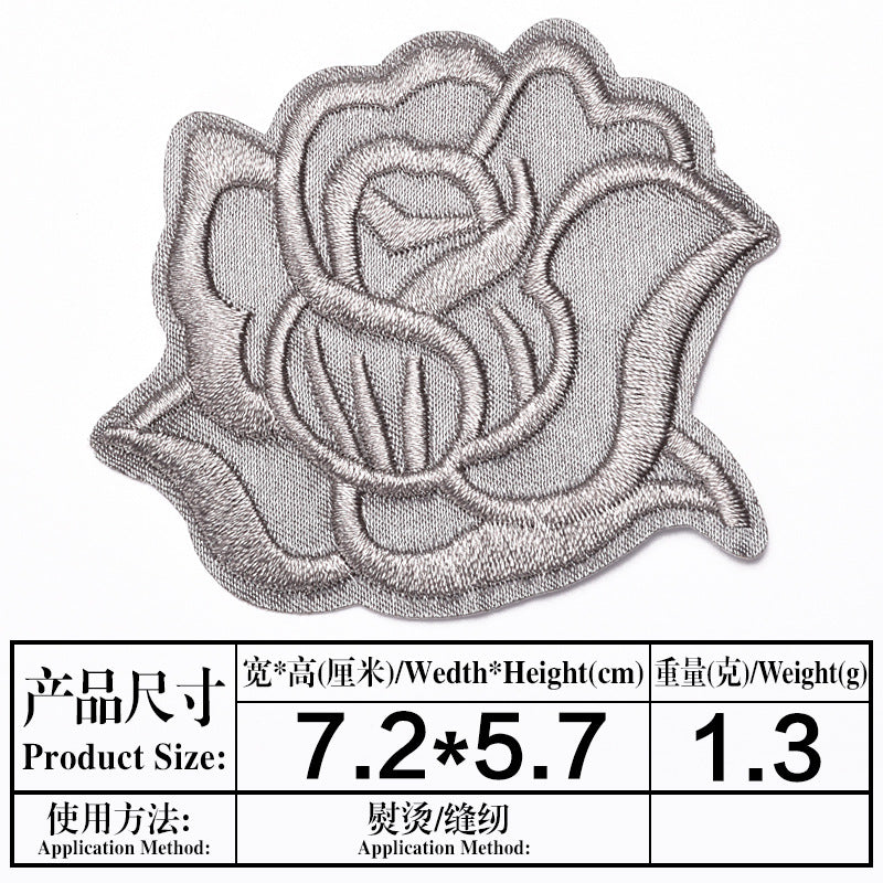 Wholesale Embroidered Satin Medium Patch et Decorative Accent Gift For Boutique Resale