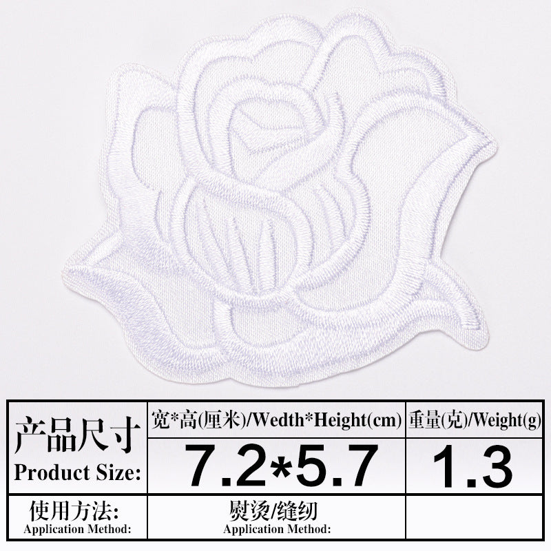 Wholesale Embroidered Satin Medium Patch et Decorative Accent Gift For Boutique Resale