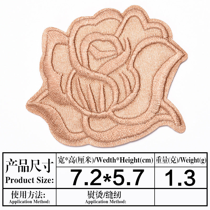 Wholesale Embroidered Satin Medium Patch et Decorative Accent Gift For Boutique Resale
