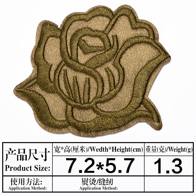 Wholesale Embroidered Satin Medium Patch et Decorative Accent Gift For Boutique Resale