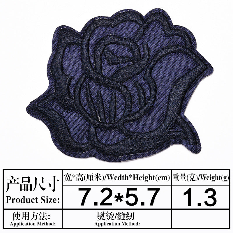Wholesale Embroidered Satin Medium Patch et Decorative Accent Gift For Boutique Resale