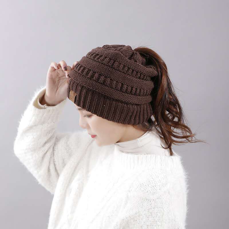 Wholesale Winter Outdoor Knitted Hat Warm Knitted Thickened Pullover Woolen Hat