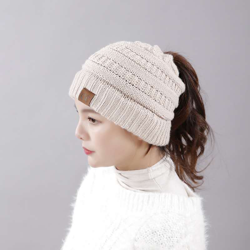 Wholesale Winter Outdoor Knitted Hat Warm Knitted Thickened Pullover Woolen Hat