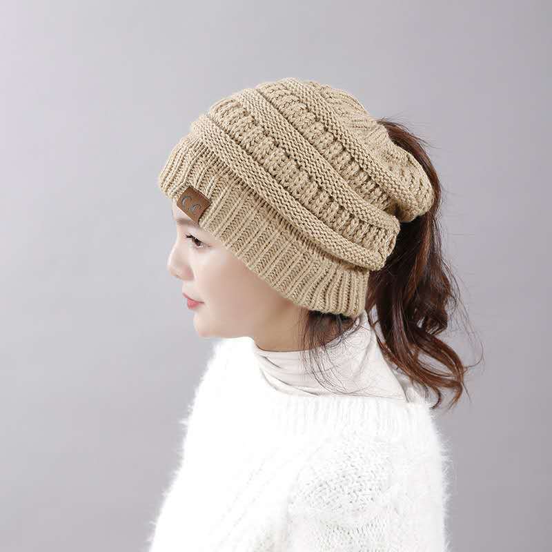 Wholesale Winter Outdoor Knitted Hat Warm Knitted Thickened Pullover Woolen Hat