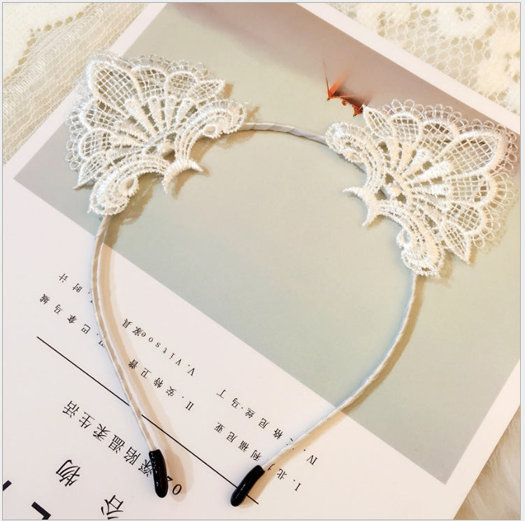 Wholesale Lace Cat Ears Headband