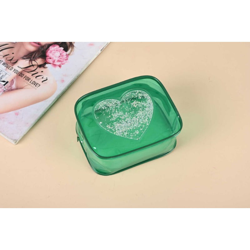 Wholesale Portable Large Capacity Multifunctional Transparent Jelly Color Cosmetic Bag