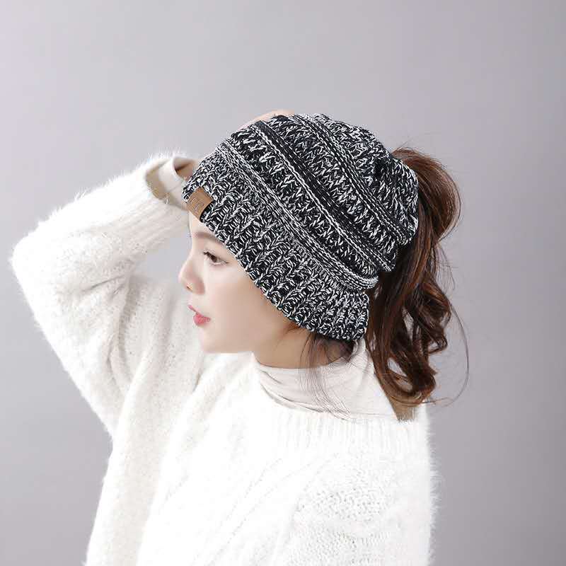 Wholesale Winter Outdoor Knitted Hat Warm Knitted Thickened Pullover Woolen Hat