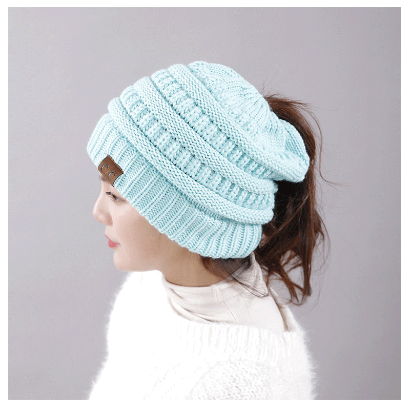 Wholesale Winter Outdoor Knitted Hat Warm Knitted Thickened Pullover Woolen Hat