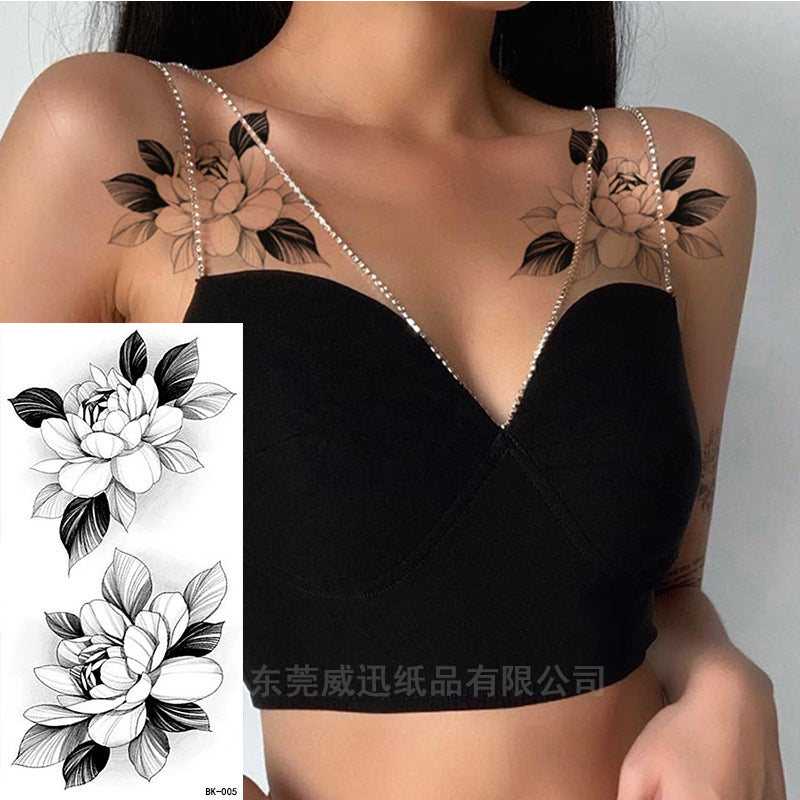 Wholesale Sketch Flower Tattoo Stickers