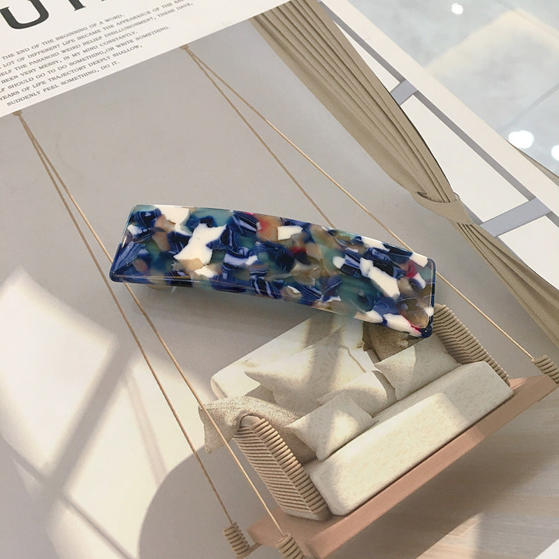 Wholesale Temperament Simple Hair Accessory Horizontal Clip One-line Rectangular Versatile Spring Clip