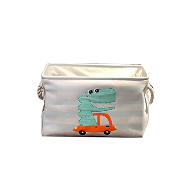 Wholesale Canvas Foldable Cartoon Dinosaur Storage Basket