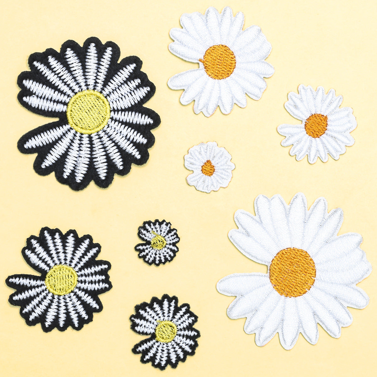 Wholesale Stylish Self Adhesive Embroidered Cloth Patches Set Of 8 For Clothing Bags And Hair Accessories