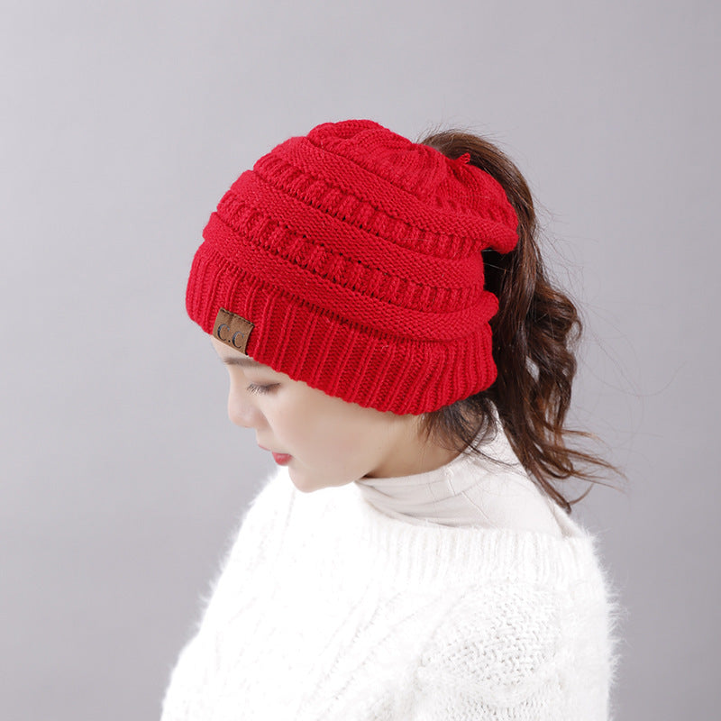 Wholesale Winter Outdoor Knitted Hat Warm Knitted Thickened Pullover Woolen Hat