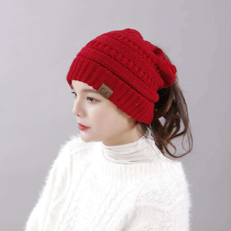 Wholesale Winter Outdoor Knitted Hat Warm Knitted Thickened Pullover Woolen Hat