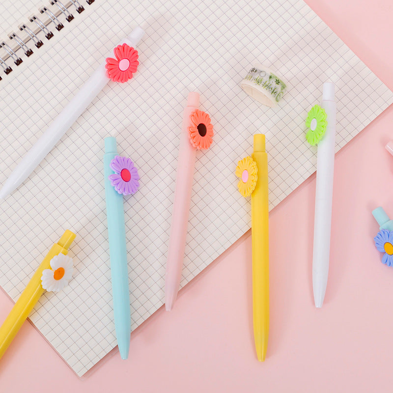 Wholesale Plastic Daisy Patch Candy Color Ballpoint Pen
