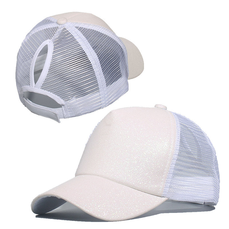 Wholesale Cotton Sequin Cotton Fabric Baseball Caps