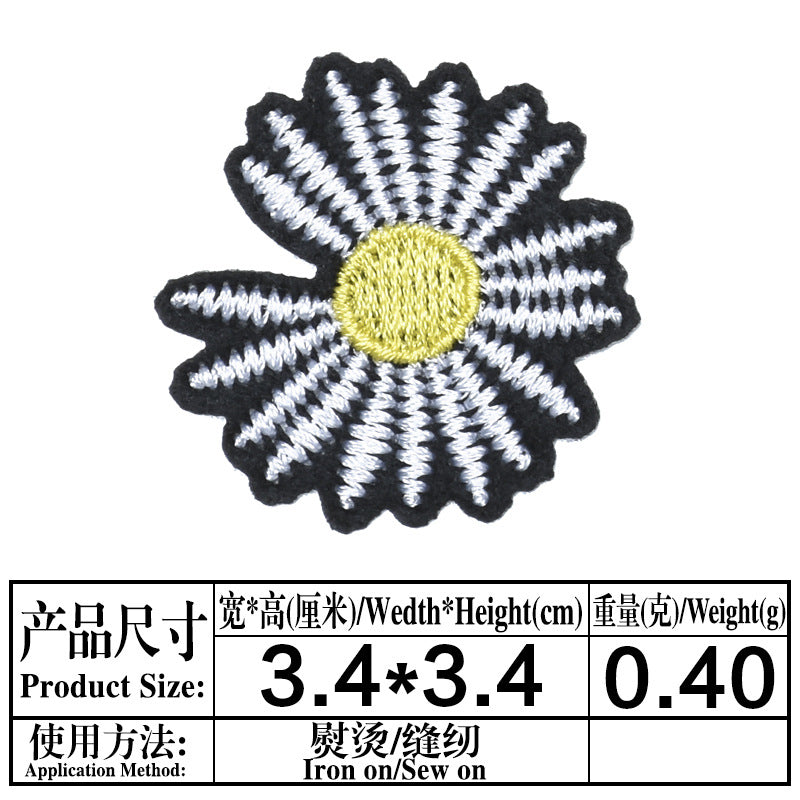 Wholesale Stylish Self Adhesive Embroidered Cloth Patches Set Of 8 For Clothing Bags And Hair Accessories