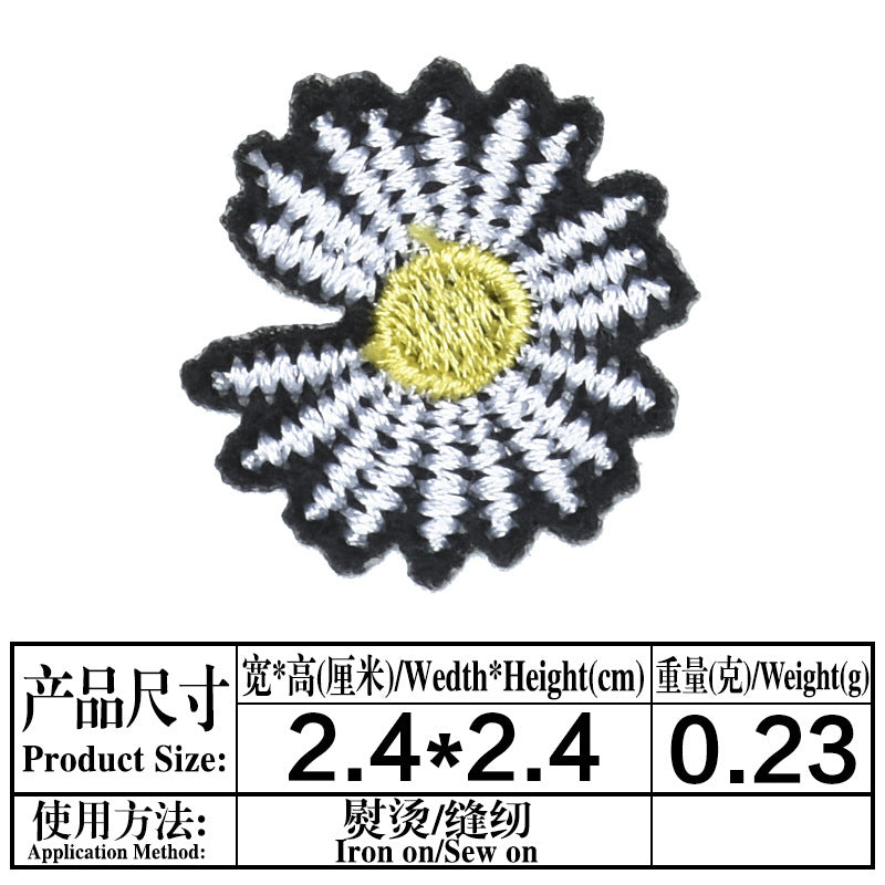 Wholesale Stylish Self Adhesive Embroidered Cloth Patches Set Of 8 For Clothing Bags And Hair Accessories