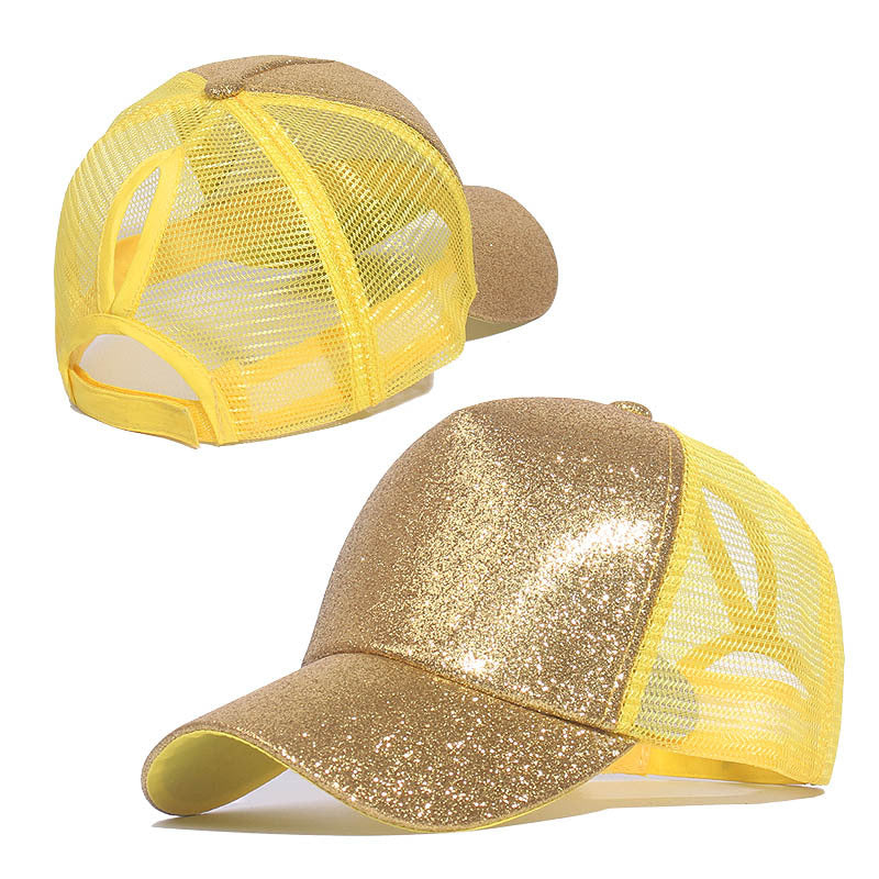 Wholesale Cotton Sequin Cotton Fabric Baseball Caps