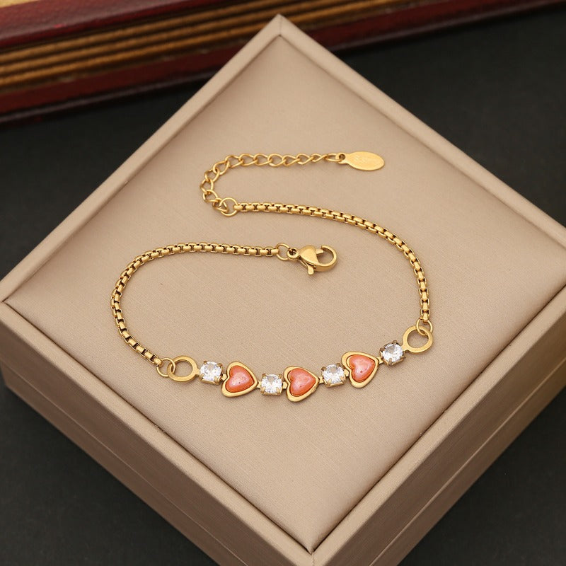 Wholesale Love Bracelet Full of Diamonds Stainless Steel Retro Bracelet