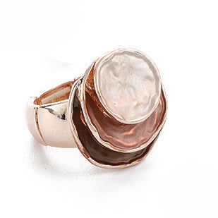 Wholesale Three-layer Ring Oil Drip Alloy Ring